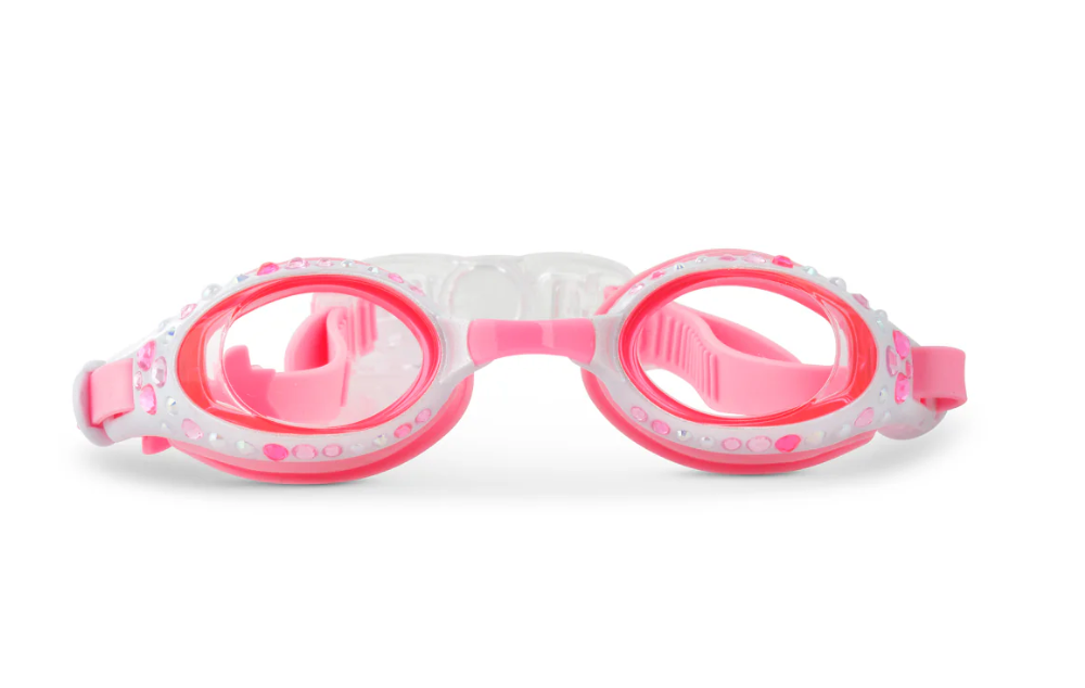 beautiful bows swim googles | pearl white