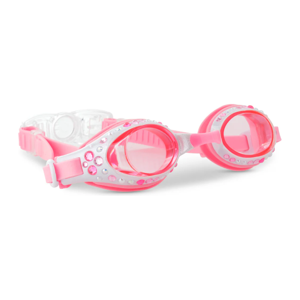 beautiful bows swim googles | pearl white