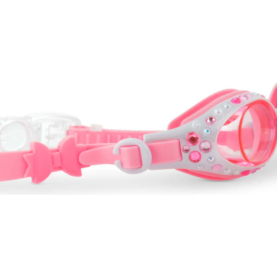 beautiful bows swim googles | pearl white