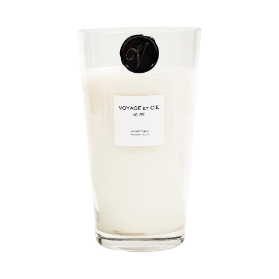 hamptons poivre noir candle, french cut tapered | 12"