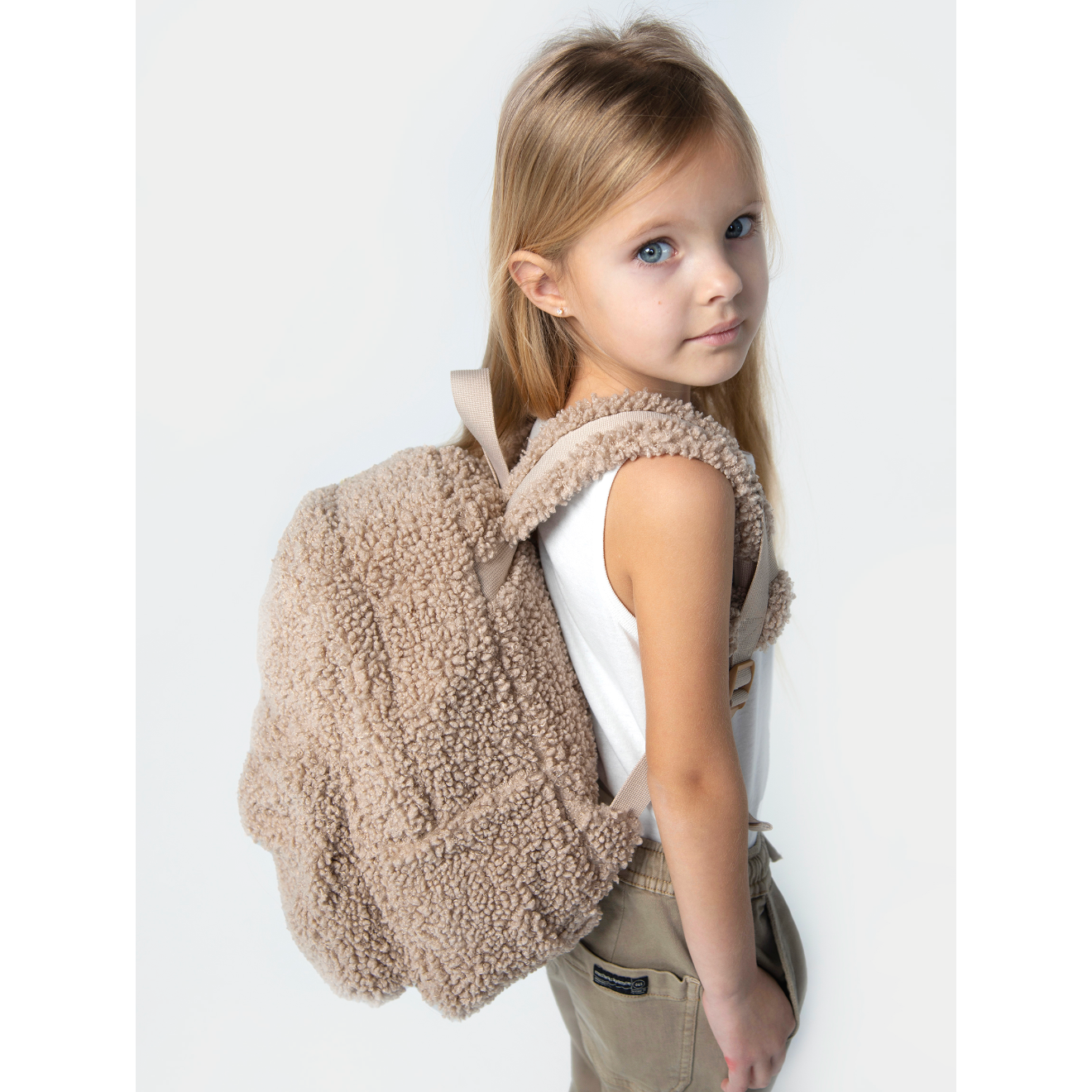 teddy backpack | oatmeal