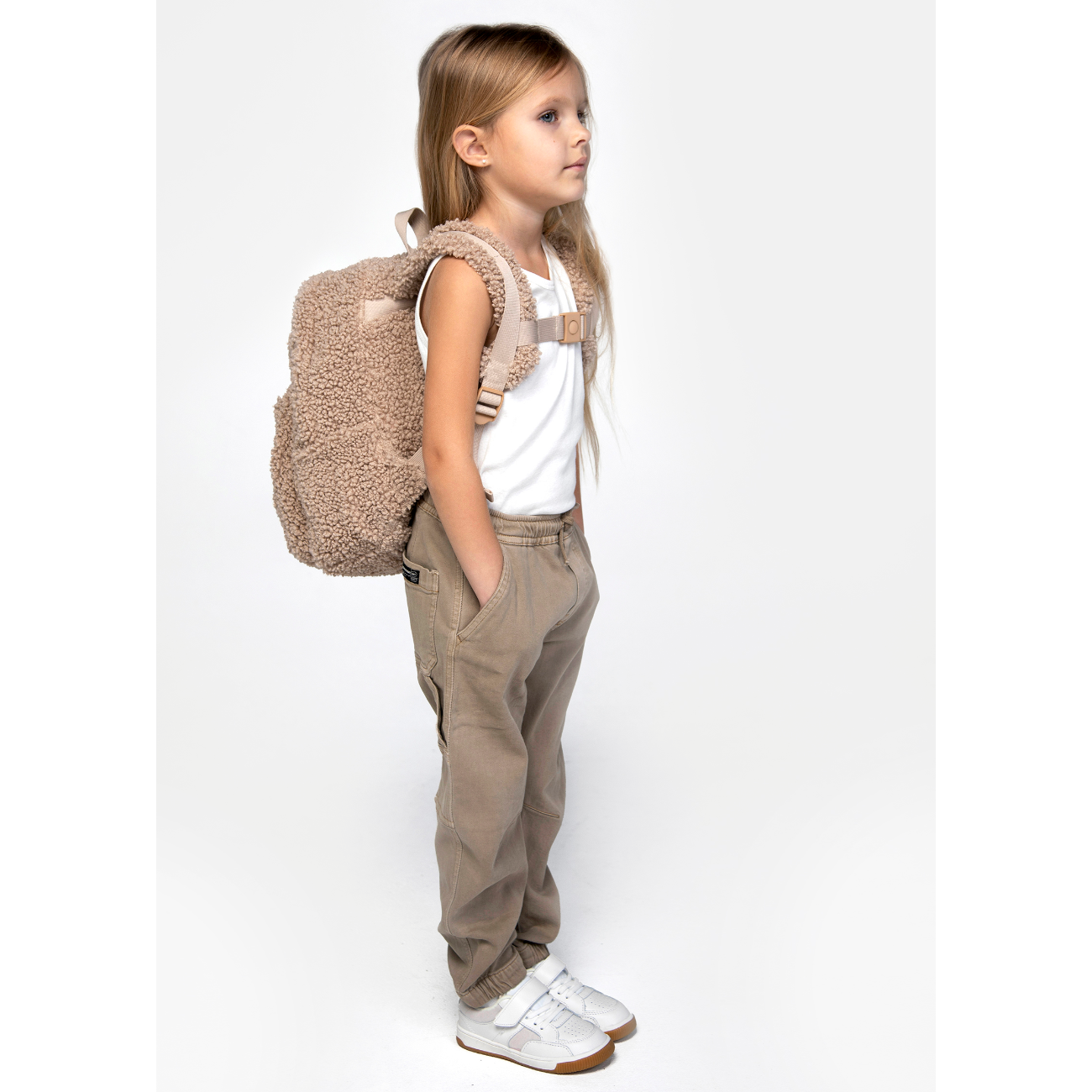 teddy backpack | oatmeal