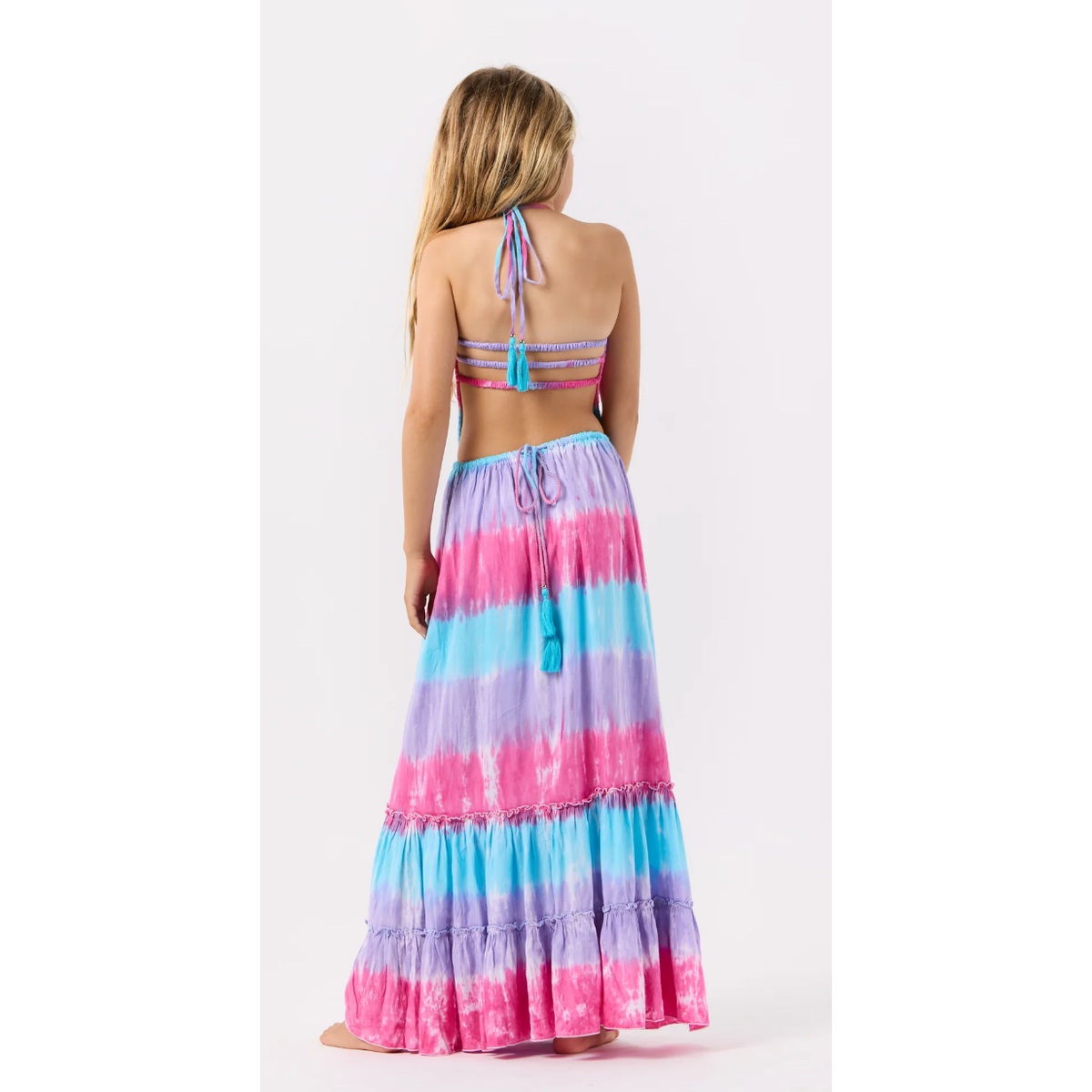 kids naia dress | teal luna