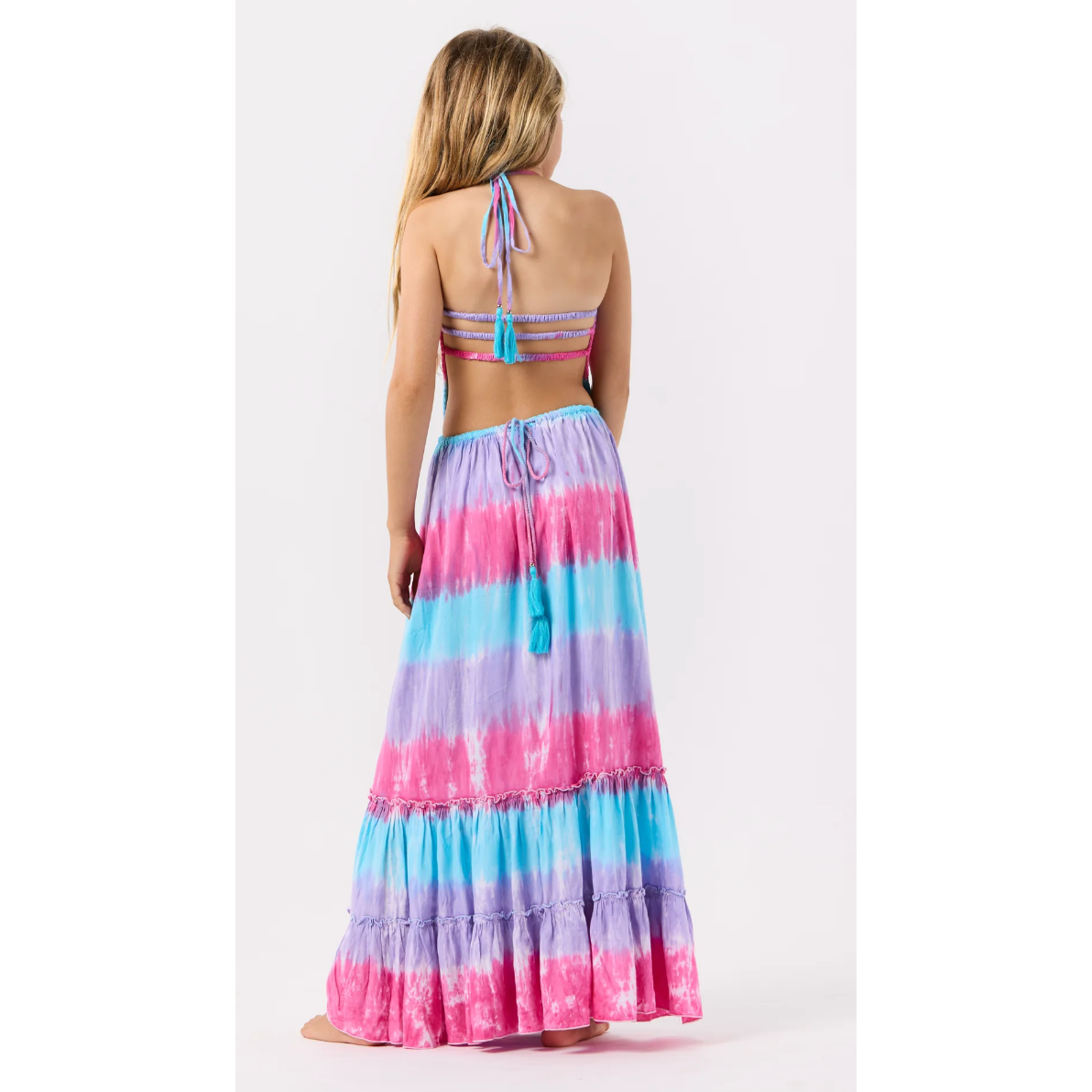 kids naia dress | teal luna