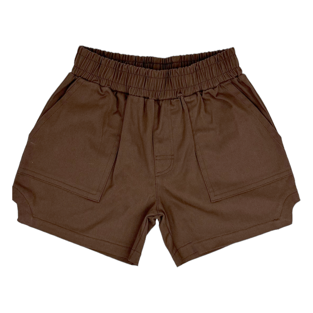 sojourner dad shorts | chocolate twill