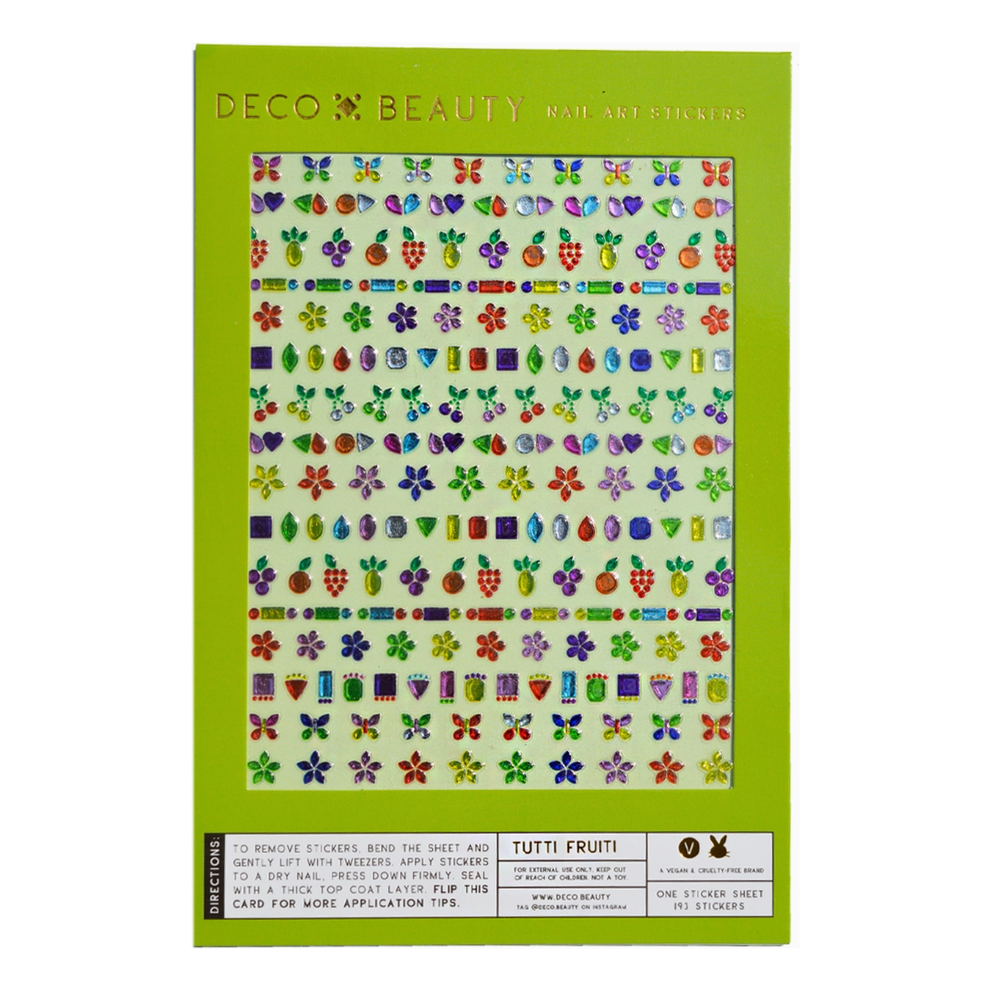 nail art stickers | tutti fruity