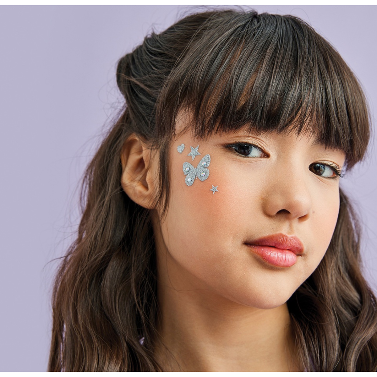 butterfly gem face and body stickers