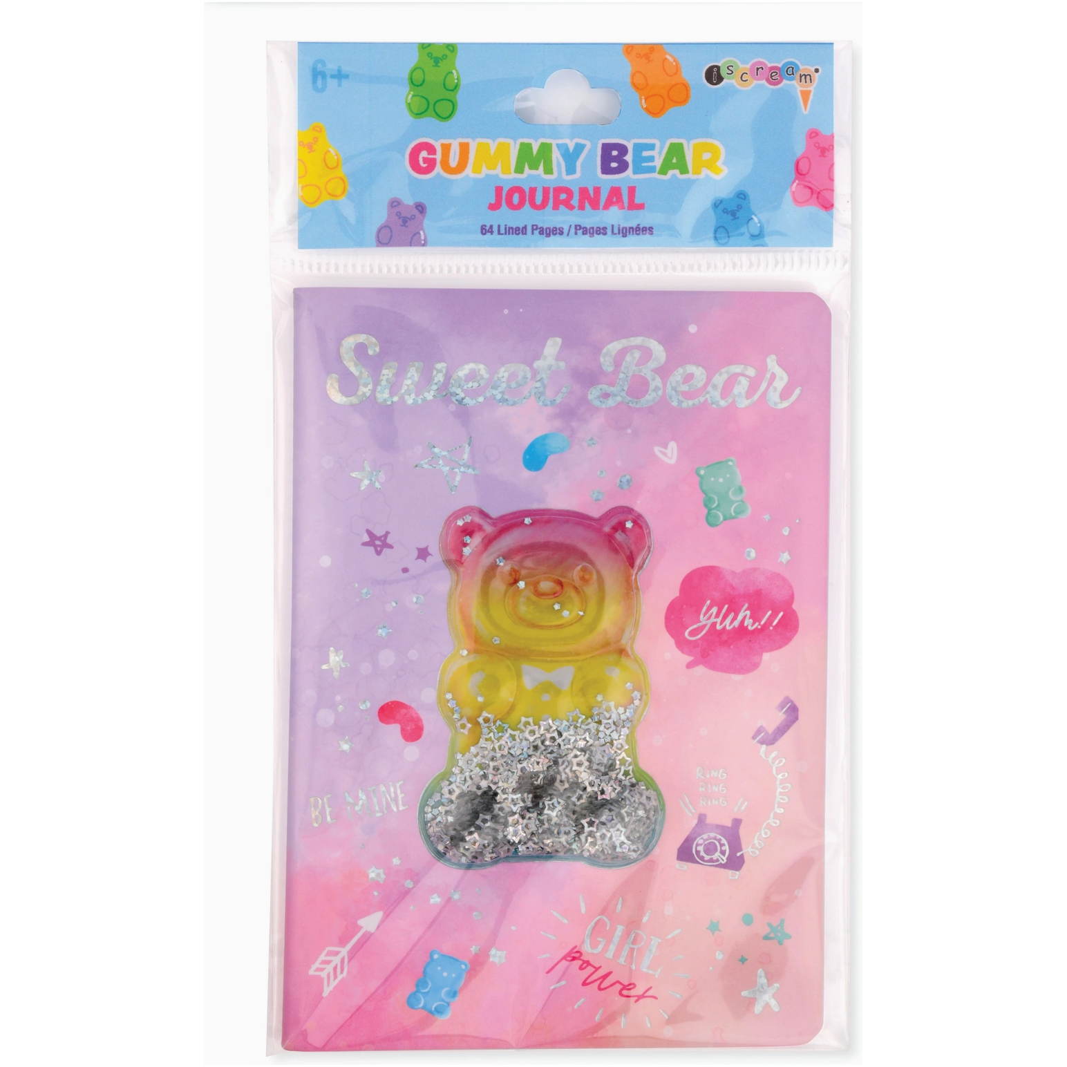 gummy bear shaky glitter journal