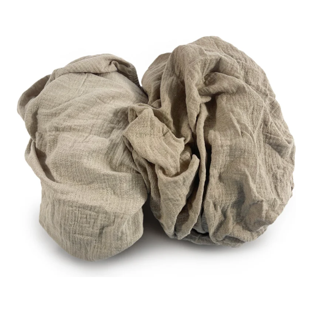 organic muslin cot sheet set of 2: soft, breathable comfort | brown & grey