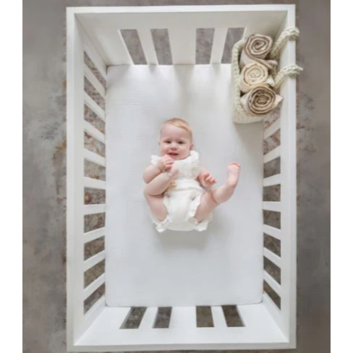 organic muslin cot sheet set of 2: soft, breathable comfort | cream & white