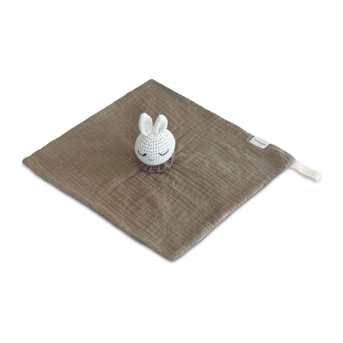 snuggly soft baby comforter toy | khaki