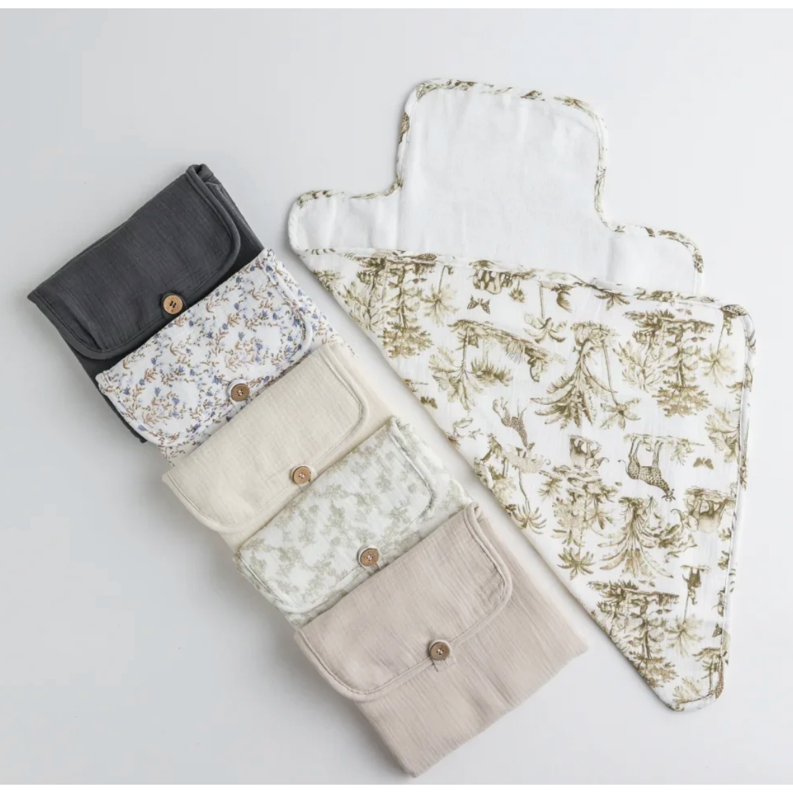 soft & secure baby changing pad | floral nude