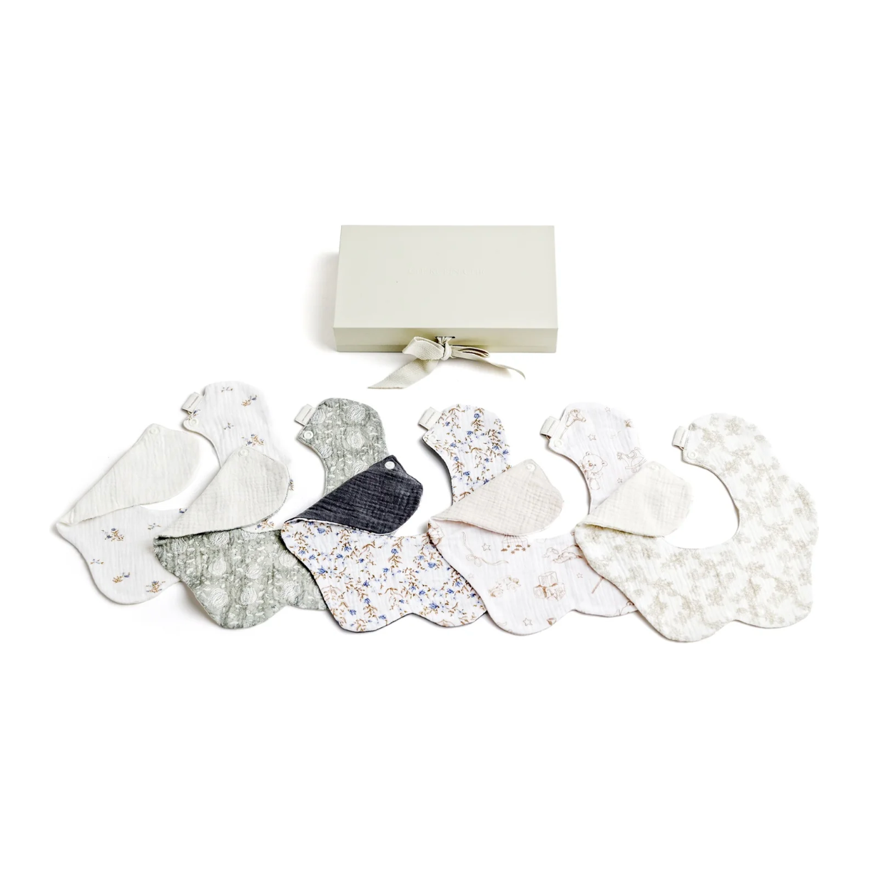 soft double sided baby bib set: 5-pack of absorbent, stylish comfort