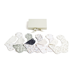 soft double sided baby bib set: 5-pack of absorbent, stylish comfort