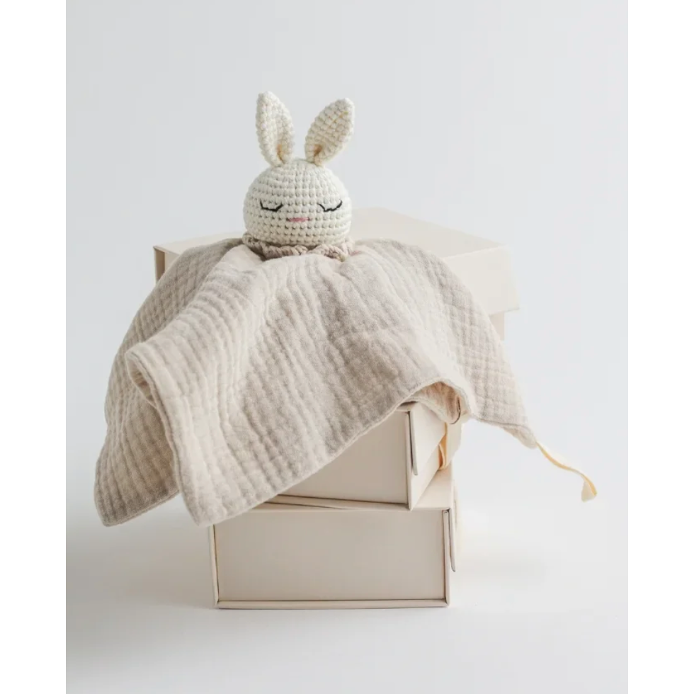 snuggly soft baby comforter toy | beige