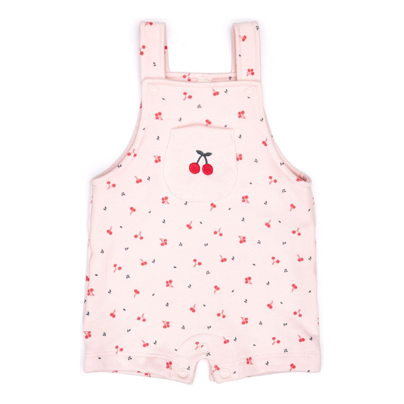 terry overall | crystal pink little cherries