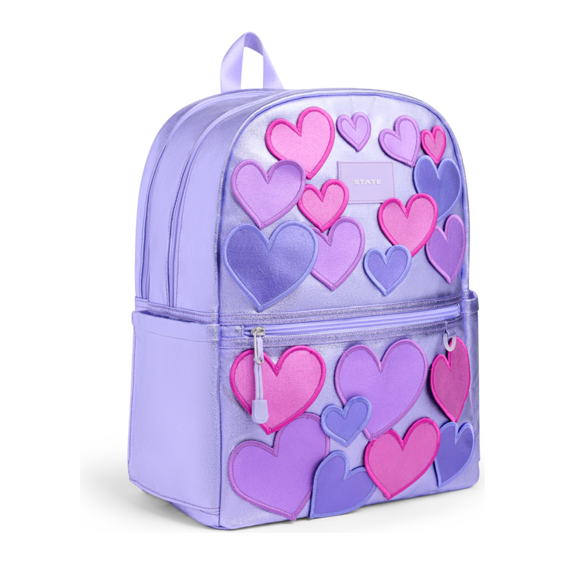 kane kids double pocket backpack | 3D hearts