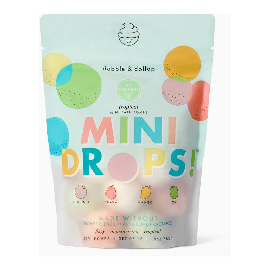 mini drops bath bombs - all-natural tropical scents