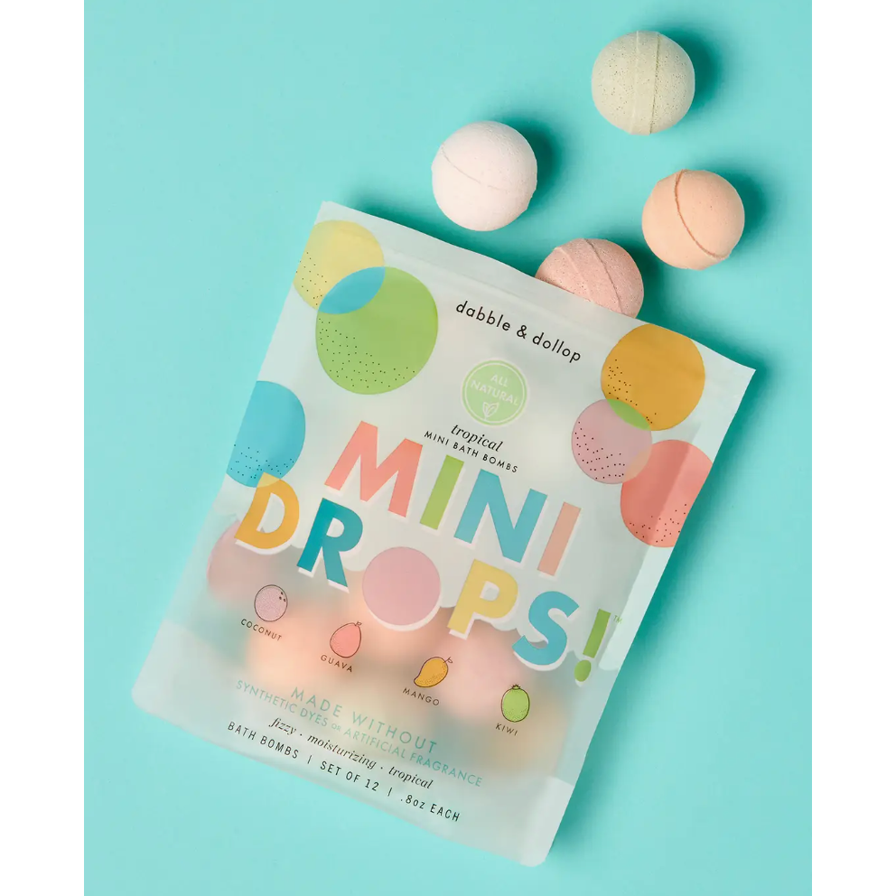 mini drops bath bombs - all-natural tropical scents