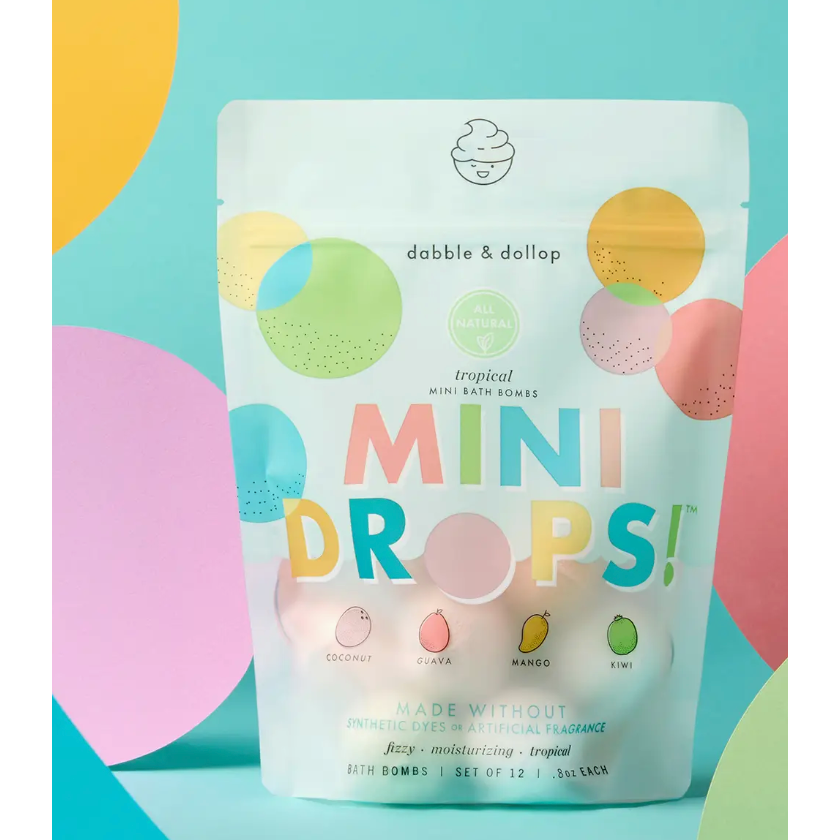 mini drops bath bombs - all-natural tropical scents