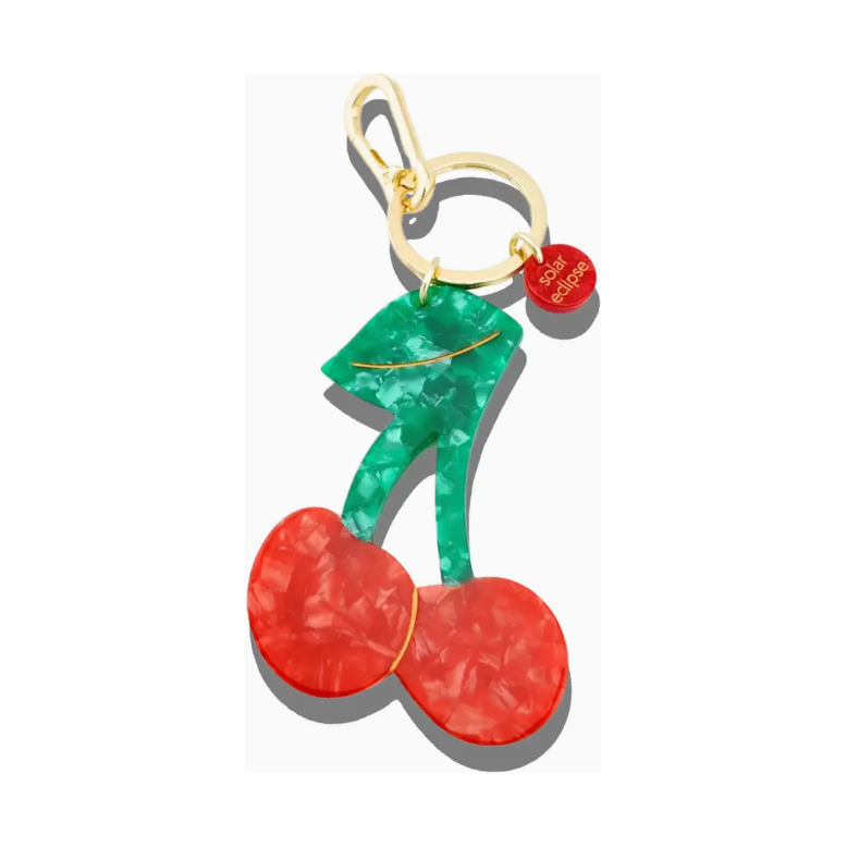 hand-painted cherry bag charm + keychain