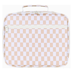 caramel check insulated lunch bag