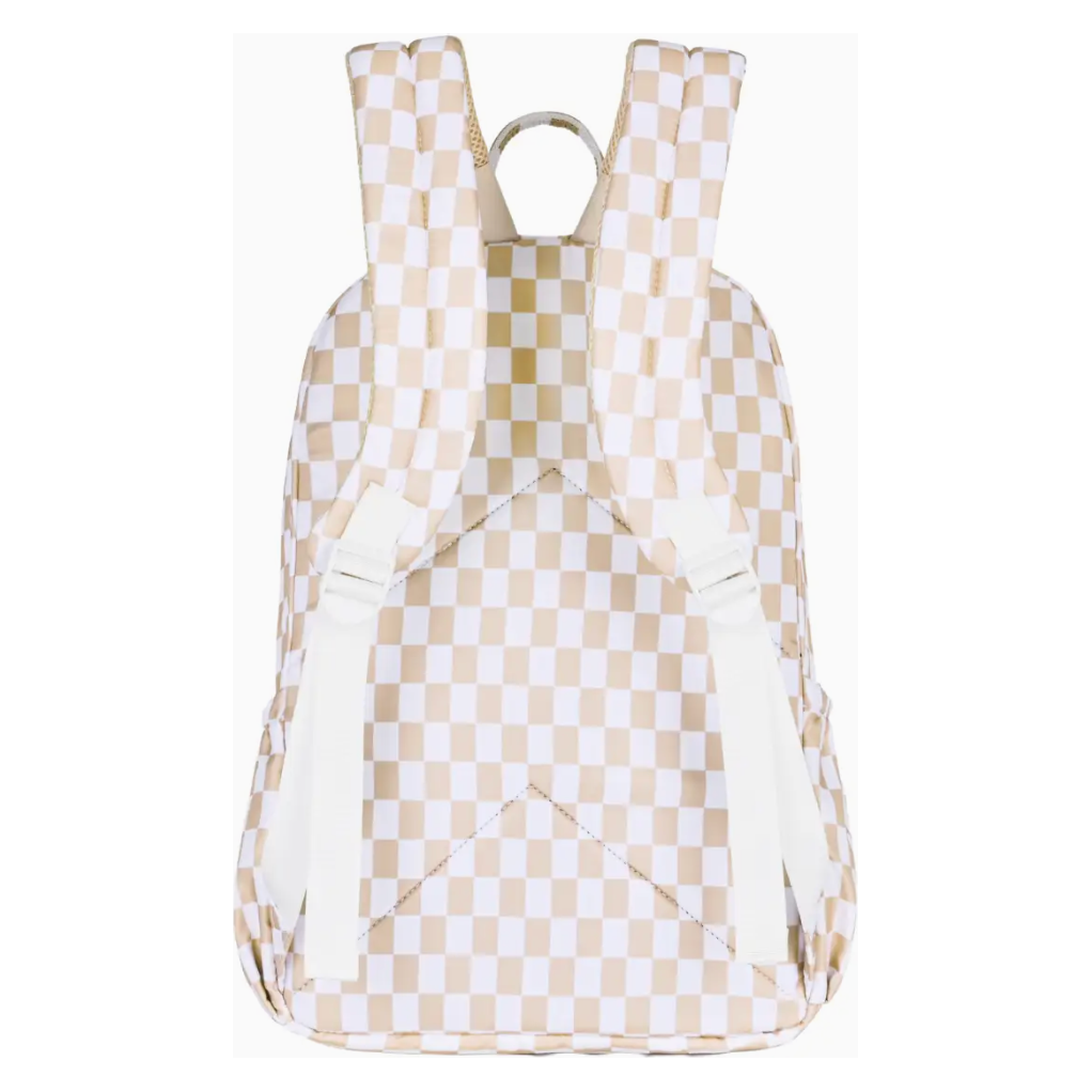 caramel check junior school backpack