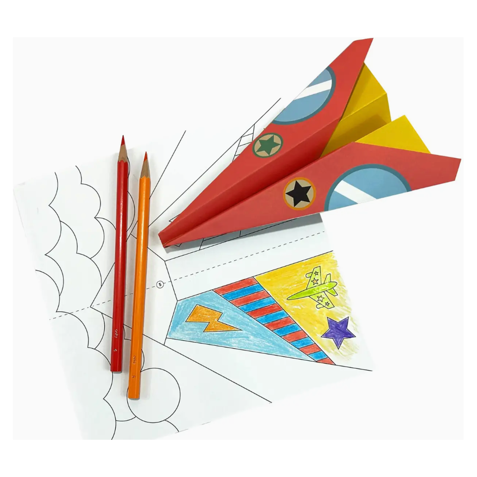D.I.Y. paper air planes activity kit | set of 24 designs