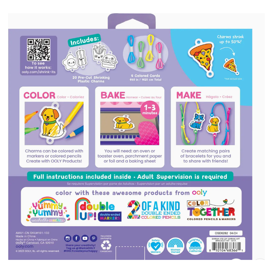 shrink-its! d.i.y. shrink art bracelets kit - B.F.F.