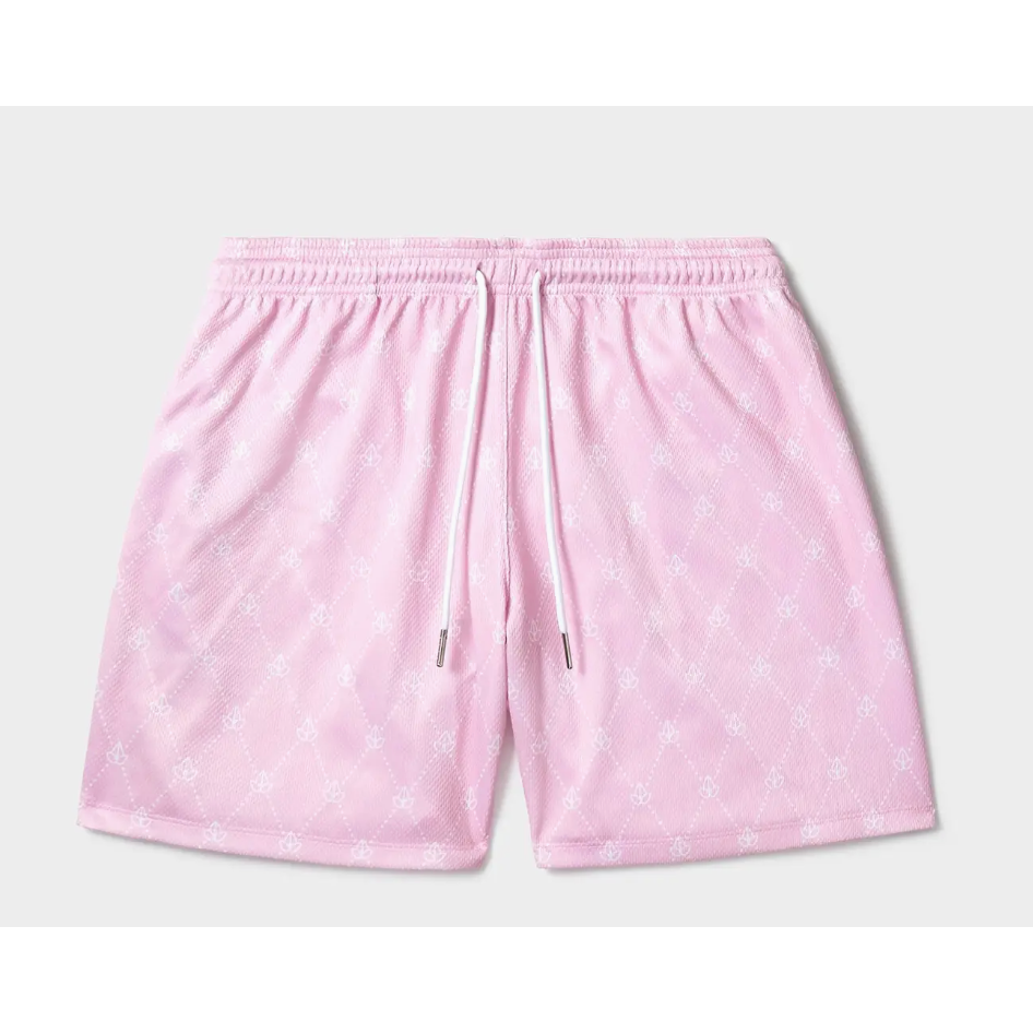 pink diamond monogram shorts