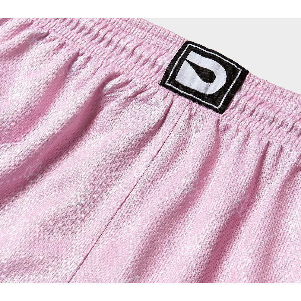 pink diamond monogram shorts