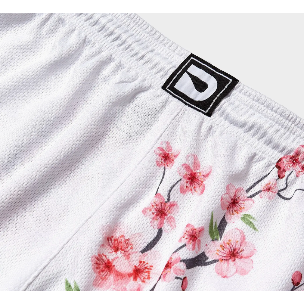 white blossom shorts