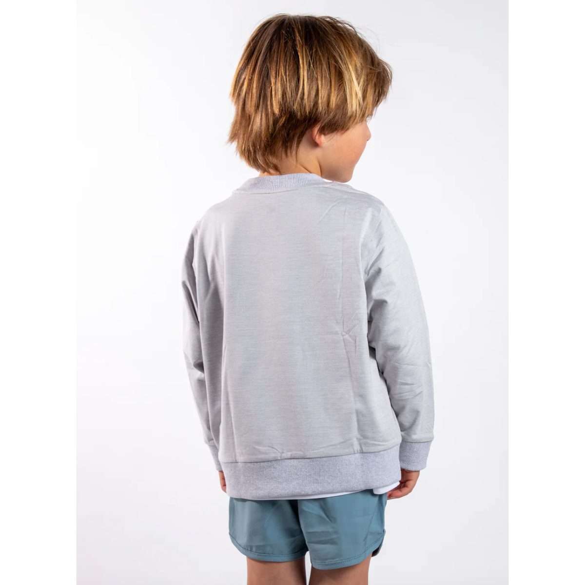 shaker sweatshirt || light heather grey