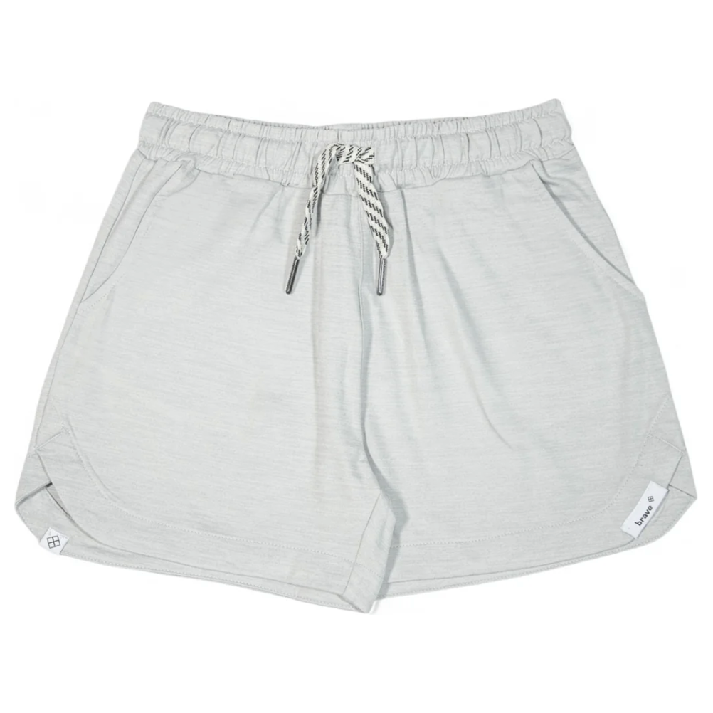 shaker shorts || light heather grey
