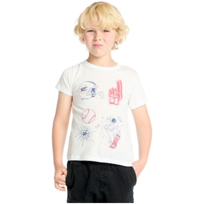 varsity icons tee | white