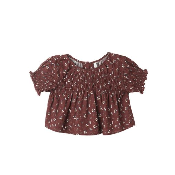 colette top + ruffle tiered mini skirt | harvest berry