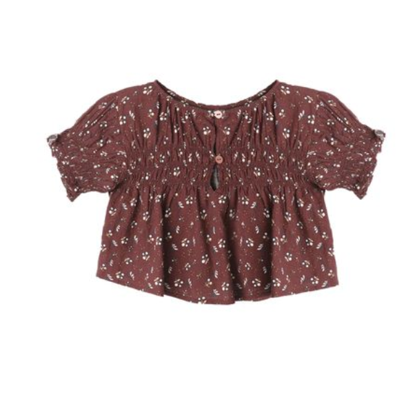 colette top + ruffle tiered mini skirt | harvest berry