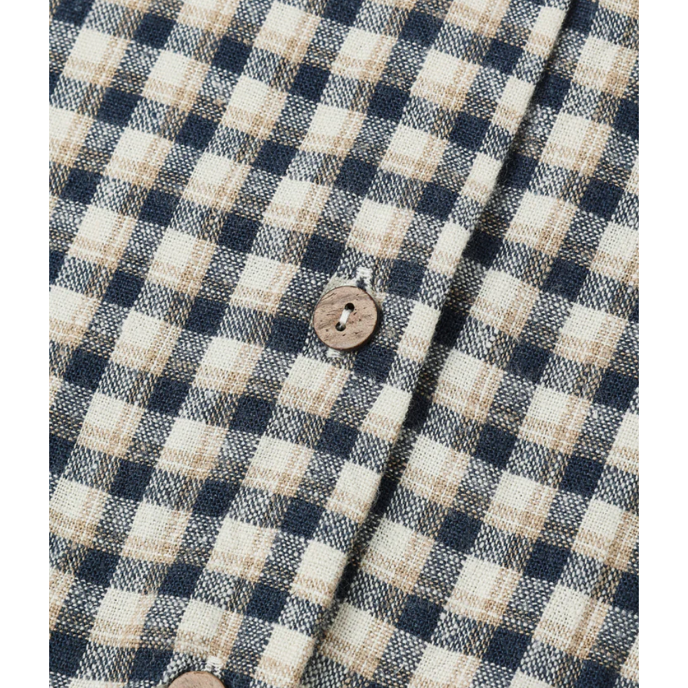 prairie check blouse | navy check