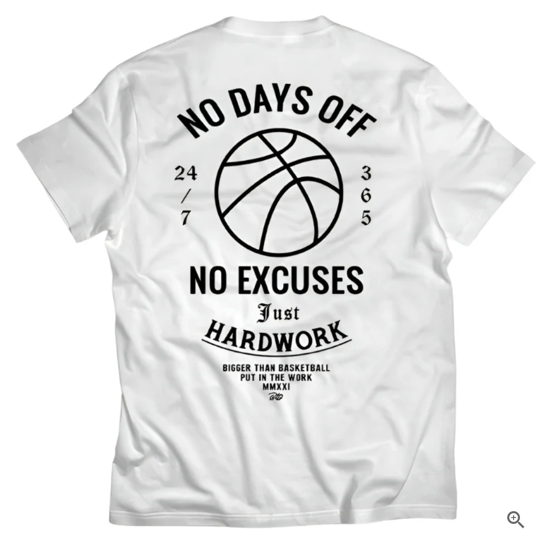 no days off t-shirt | white
