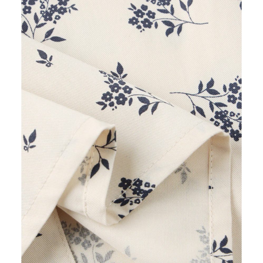 woven pajama set || blue floral