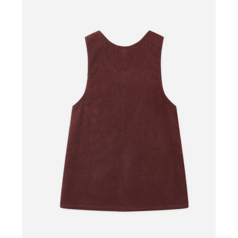 odette overall dress || burgundy