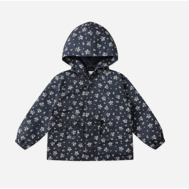 raincoat || blue floral