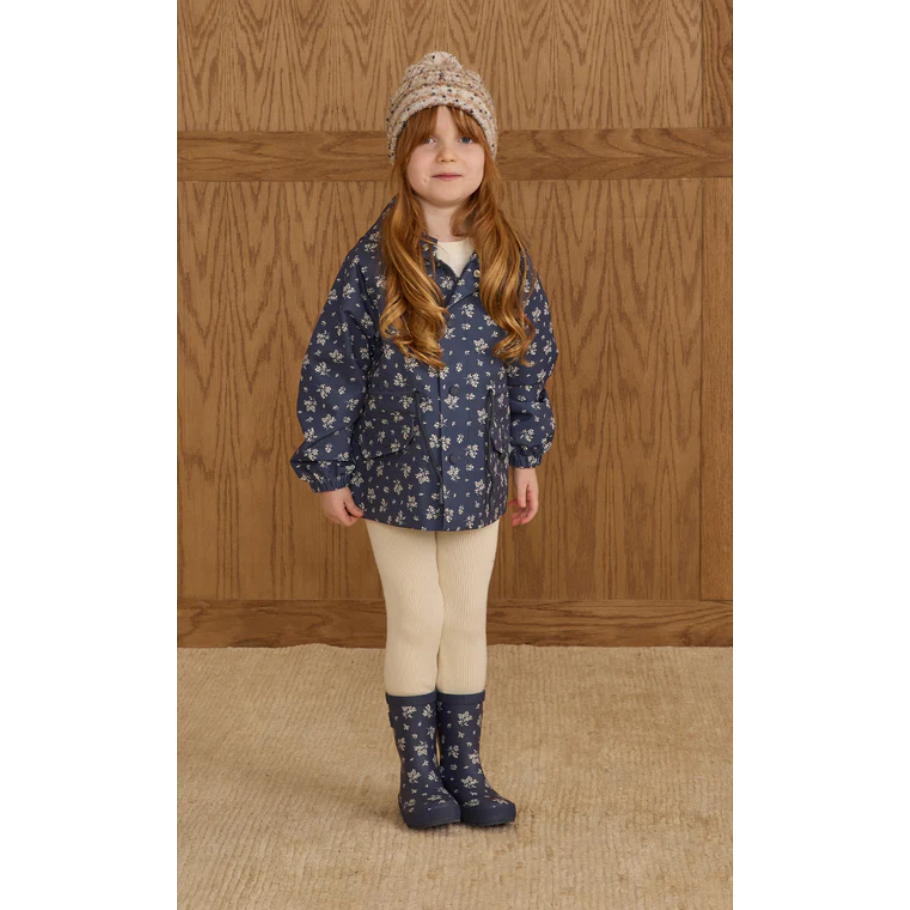 raincoat || blue floral