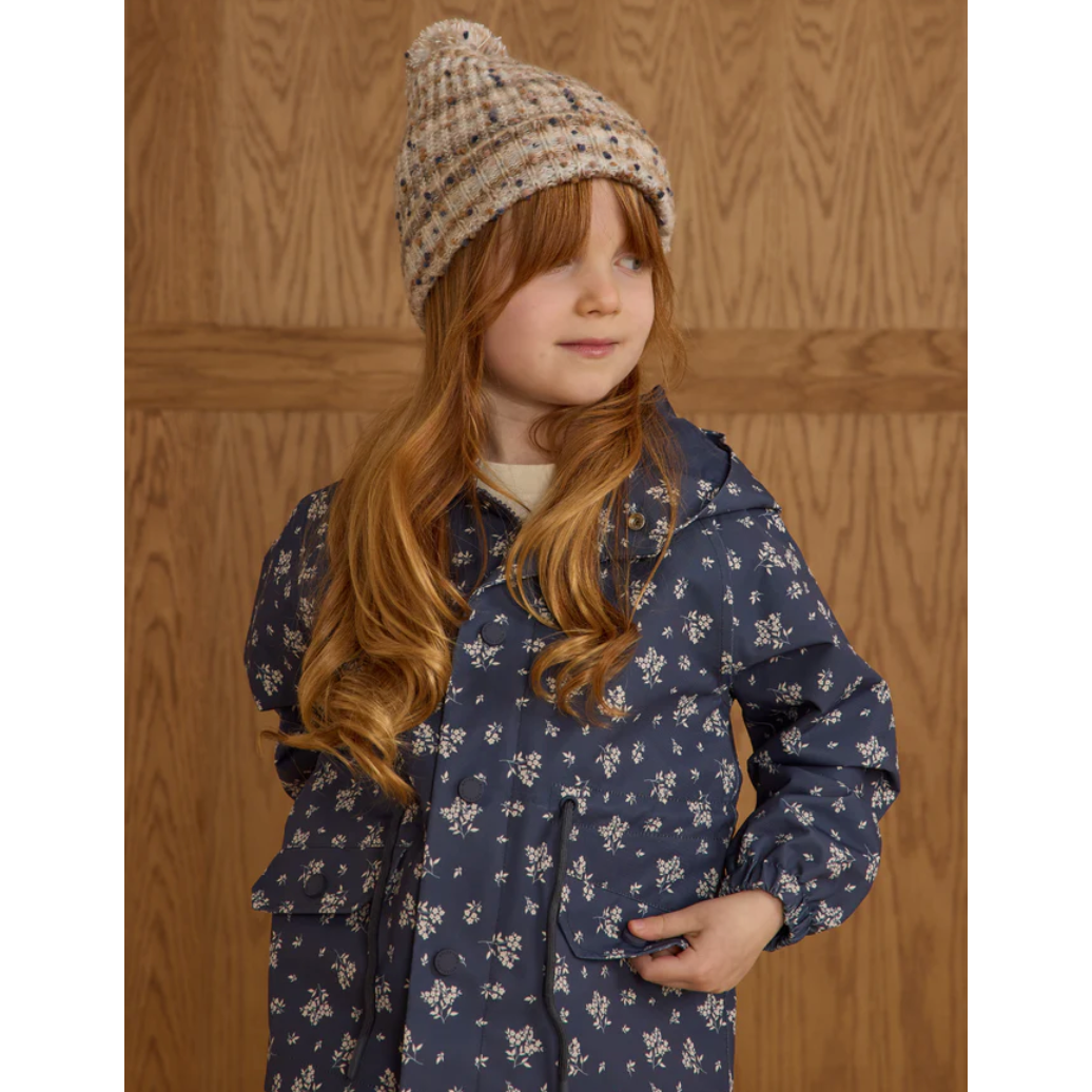 raincoat || blue floral