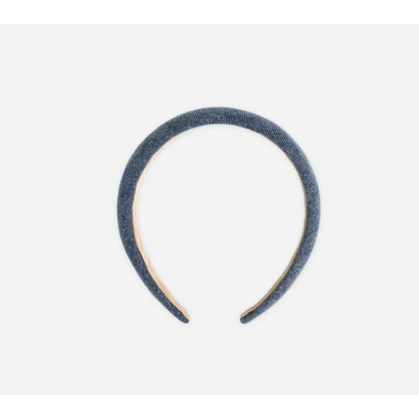 padded headband | indigo denim