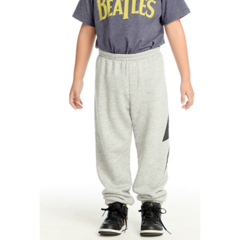 black bolt pants | heather grey