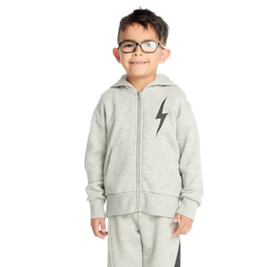 black bolt hoodie | heather grey