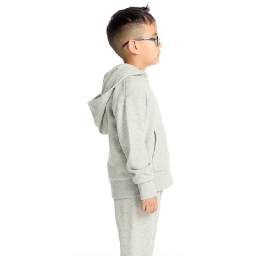 black bolt hoodie | heather grey