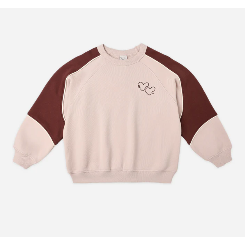 paneled sweatshirt || blush
