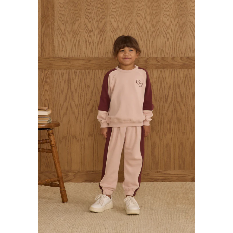 paneled sweatshirt || blush